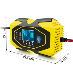 Chargeur batterie voiture moto batteries lithium plomb 12-24V câbles et écran