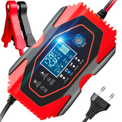 Chargeur batterie voiture moto batteries lithium plomb 12-24V câbles et écran