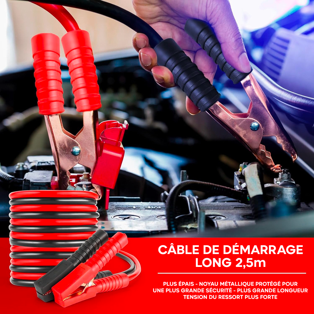 Kit d'urgence auto moto camping-car accessoires réfléchissants gilet et corde