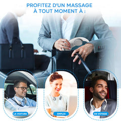 Masseur chauffe-cou rechargeable USB, température réglable pour cervicales