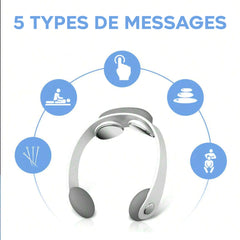 Masseur chauffe-cou rechargeable USB, température réglable pour cervicales