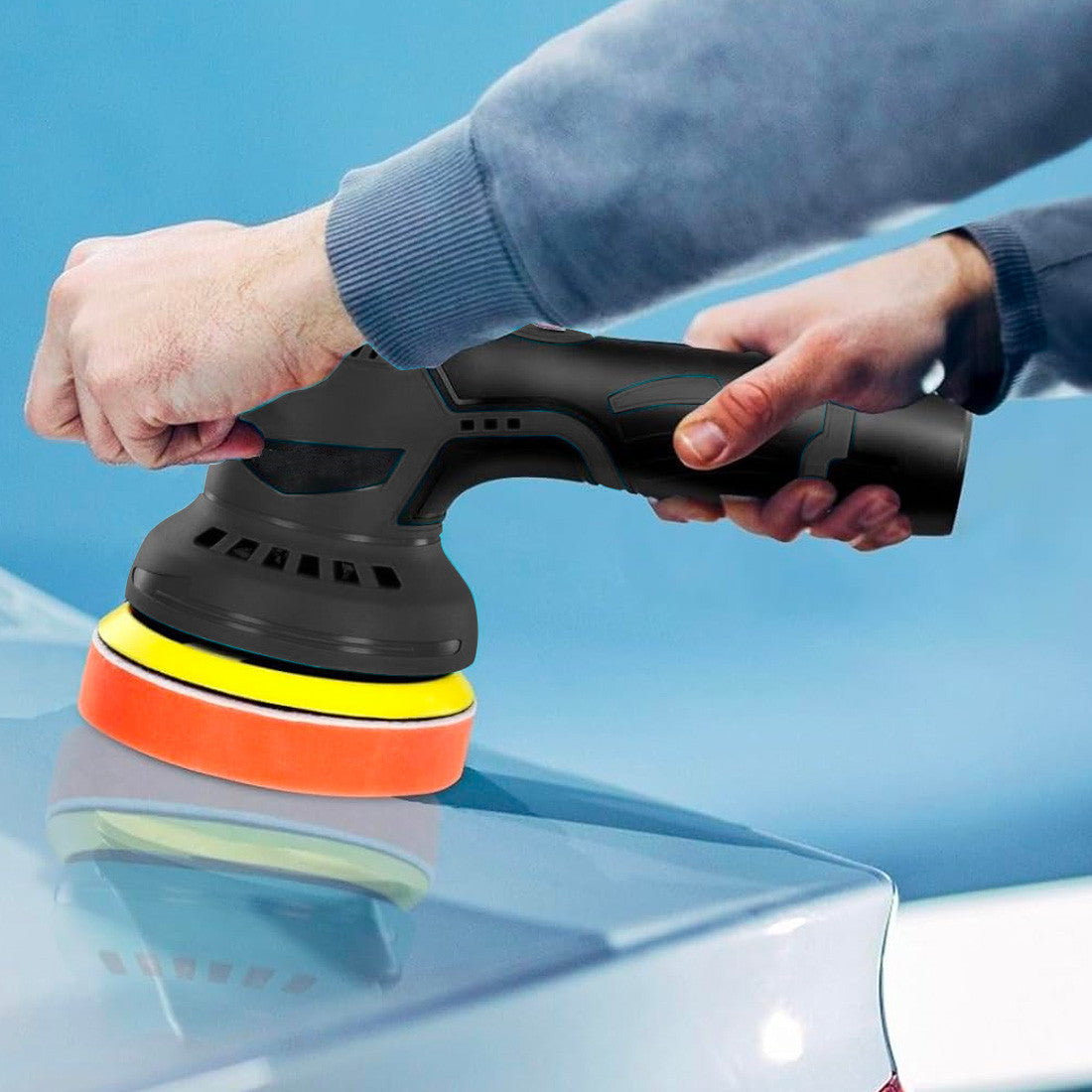 Polisseuse électrique avec batterie 24V pour voitures et sols, 8 vitesses