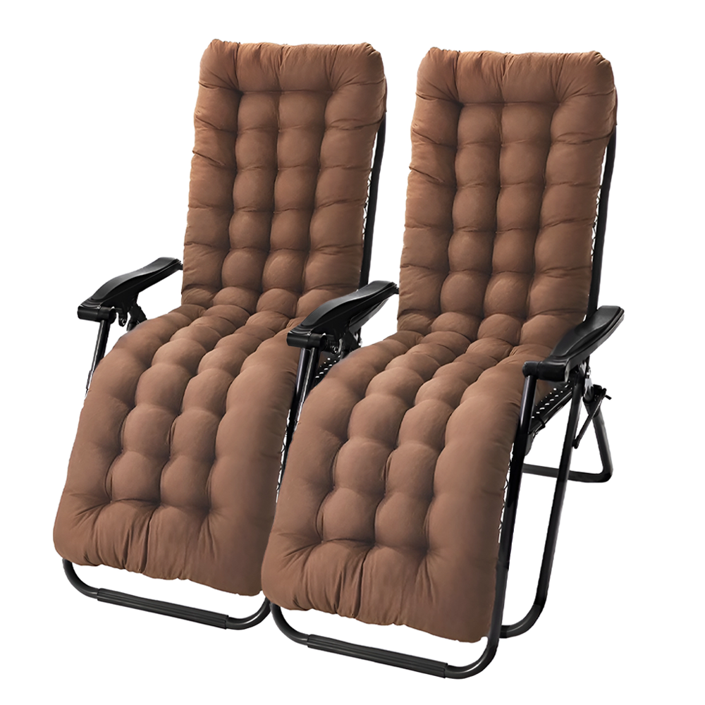 Pack 2 chaises inclinable pliable avec coussin Zéro gravité Dossier inclinable