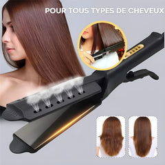 Lisseur céramique cheveux avec température réglable 220° orifices de ventilation