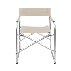 2 chaises réalisateur pliantes aluminium et textilène pour le camping 82x57x55