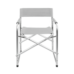 2 chaises réalisateur pliantes aluminium et textilène pour le camping 82x57x55