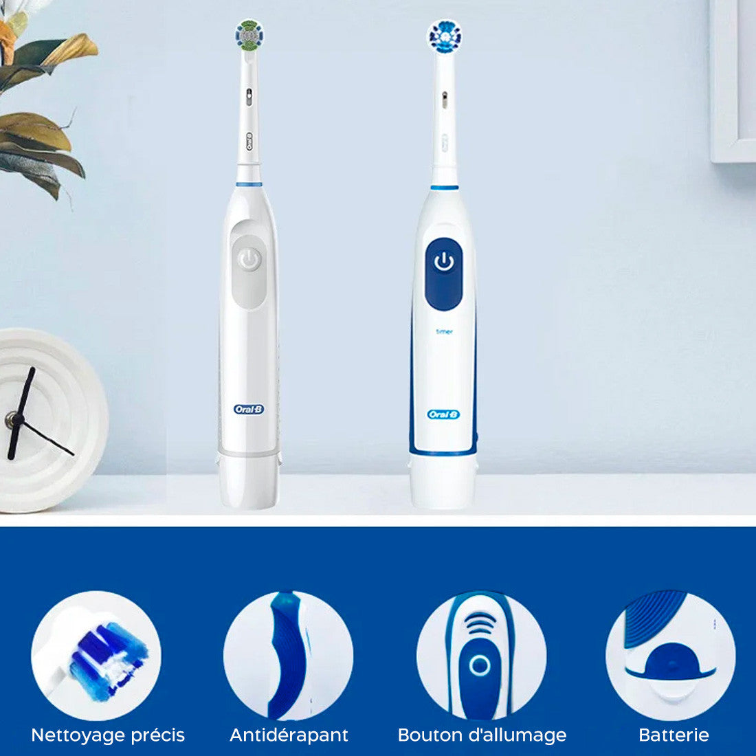 Brosse à dents électrique Oral-B ADVANCED Pro Expert à pile avec interchangeable