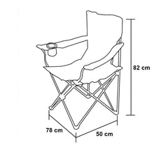 2971 Chaise pliante camping et jardin MIAMI avec pose-verre et canettes