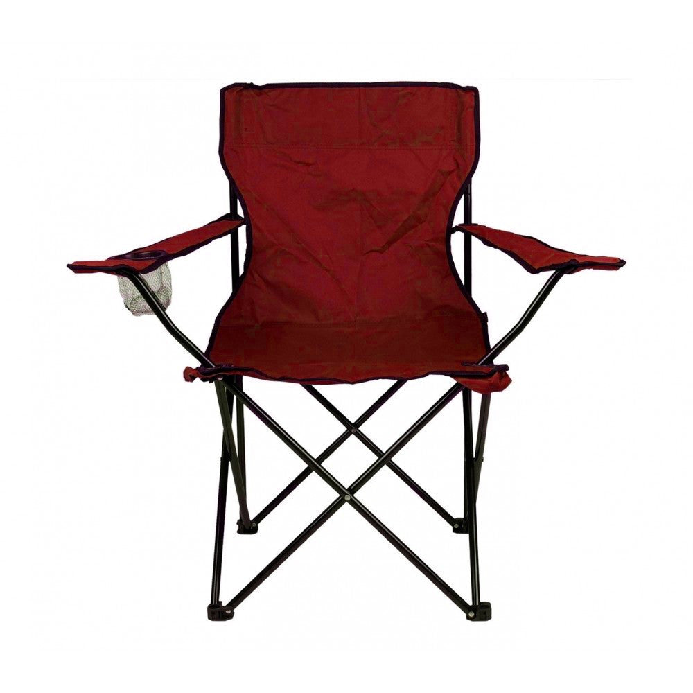 2971 Chaise pliante camping et jardin MIAMI avec pose-verre et canettes
