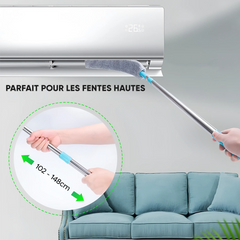 Plumeau télescopique extensible chiffon microfibre pour la poussière et les sols