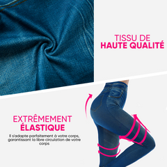 GIADA Leggings Stretch Shaping Effet Jeans Jegging Intérieur Peluche