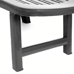 Transat Cancun avec roues pliantes en polyrotin 72x190x60cm