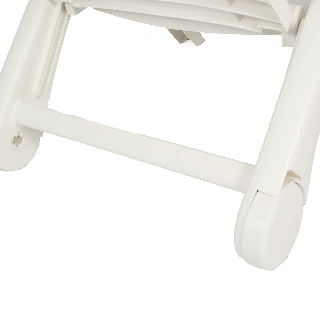 Transat Cancun avec roues pliantes en polyrotin 72x190x60cm