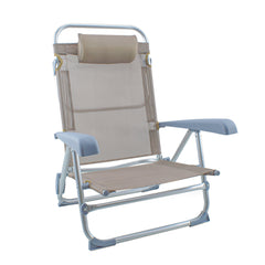 Chaise de plage Spiaggina en Textilène avec coussin inclinable en aluminium