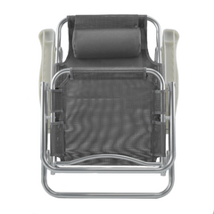 Chaise de plage Spiaggina en Textilène avec coussin inclinable en aluminium