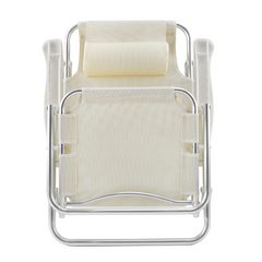 Chaise de plage Spiaggina en Textilène avec coussin inclinable en aluminium