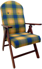 AMALFI Fauteuil en Bois MASLEGNO Fauteuil inclinable Coussin Rembourré 108x65x60