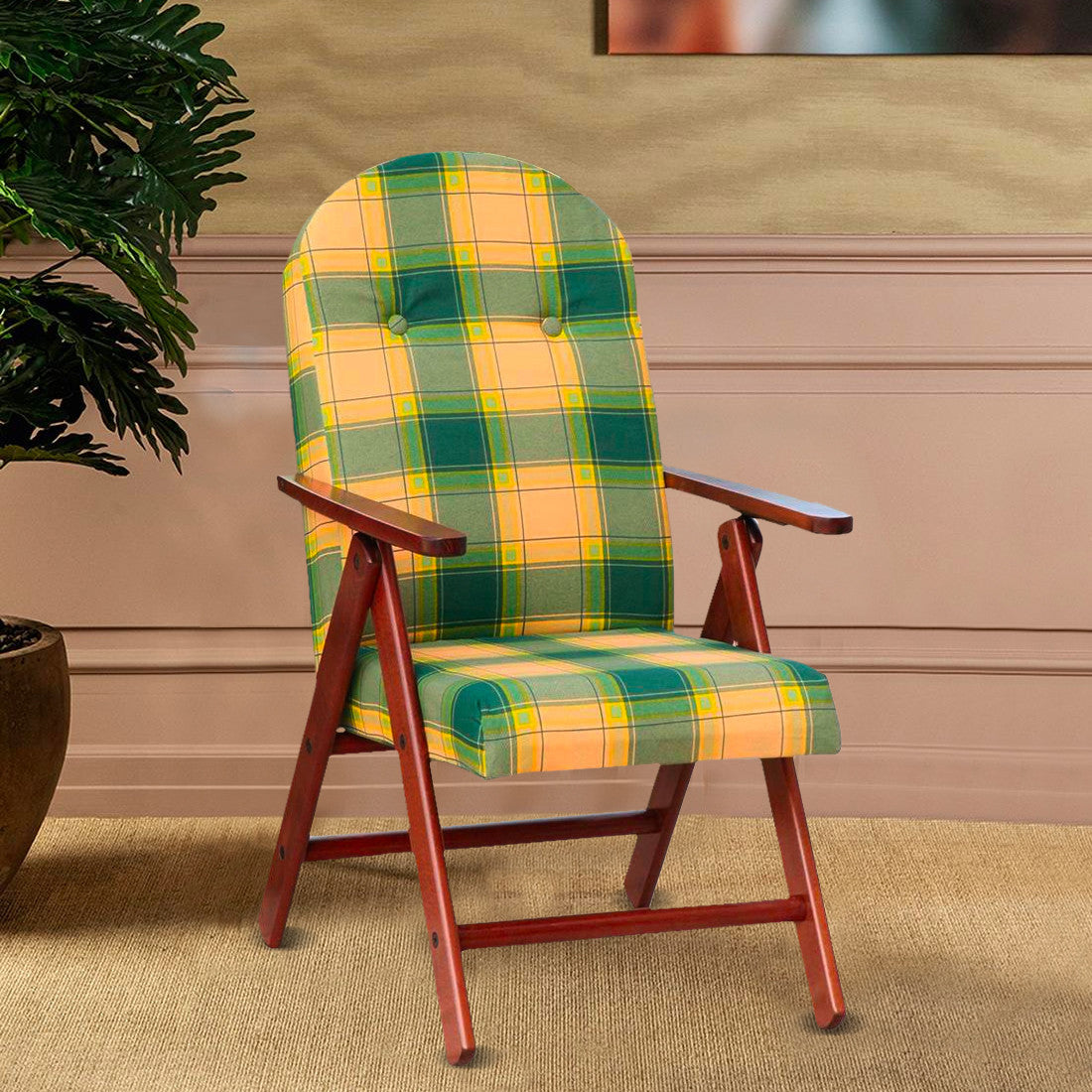 AMALFI Fauteuil en Bois MASLEGNO Fauteuil inclinable Coussin Rembourré 108x65x60