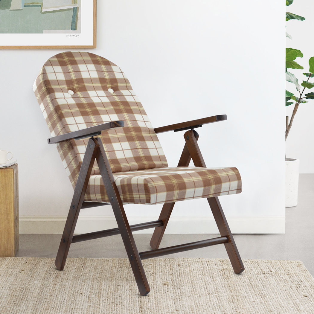 AMALFI Fauteuil en Bois MASLEGNO Fauteuil inclinable Coussin Rembourré 108x65x60