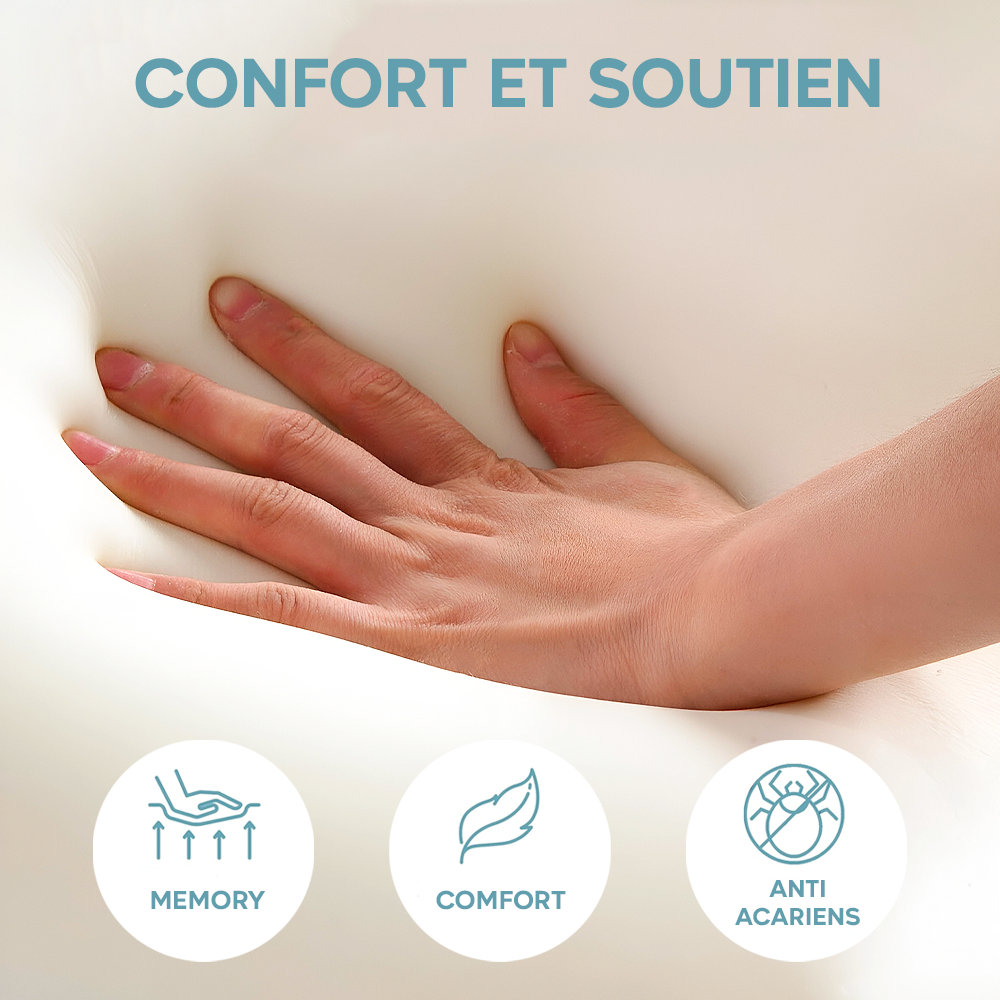 4 pièces Oreiller Cervical mémoire forme 11cm haleine fraîche aloe Vera