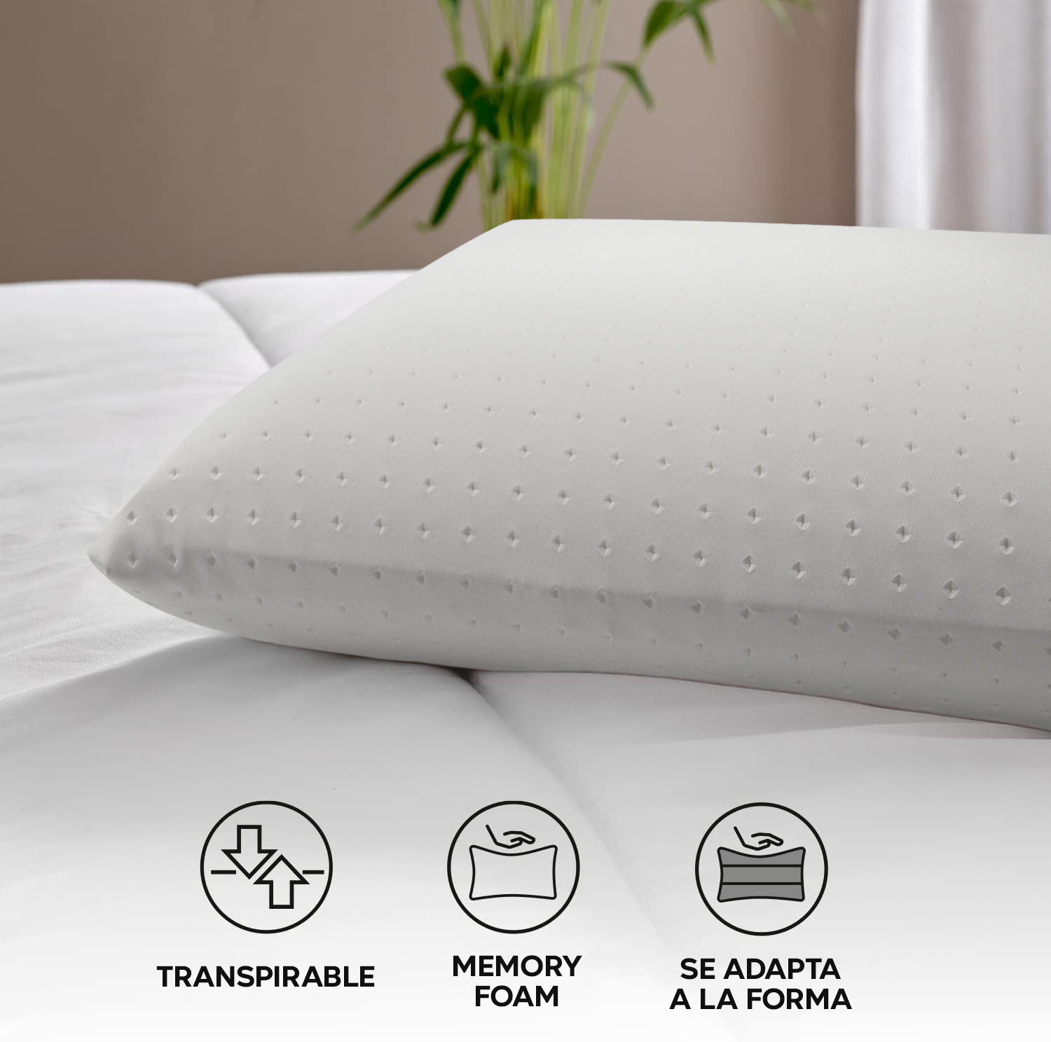 2 pièces Oreiller orthopédique  mémoire de forme épaisseur 15cm pour cervicales