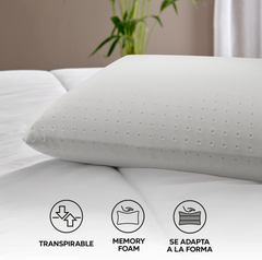 2 pièces Oreiller orthopédique  mémoire de forme épaisseur 15cm pour cervicales