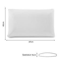 4 pièces Oreiller Cervical mémoire forme 15cm haleine fraîche aloe Vera