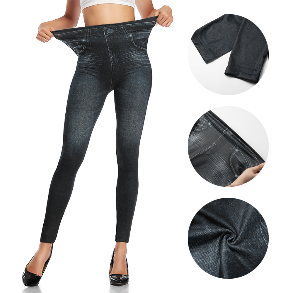 Ensemble de 3 Leggings Femme Effet Jeans GIADA