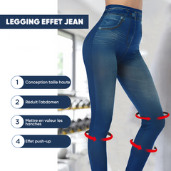Ensemble de 3 Leggings Femme Effet Jeans GIADA