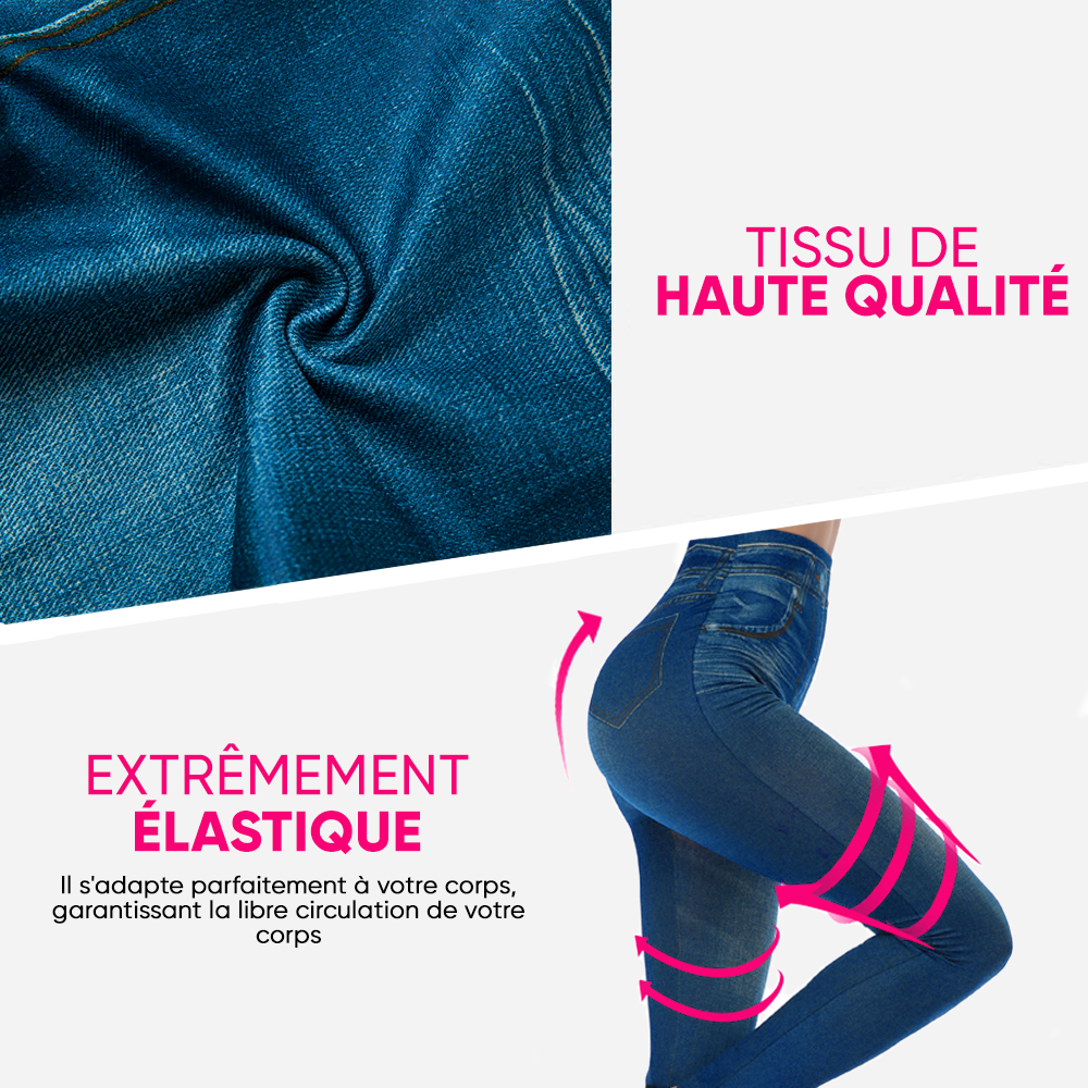 Ensemble de 3 Leggings Femme Effet Jeans GIADA