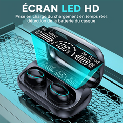 Écouteurs tactiles sans fil Bluetooth 5.3 Microphone affichage LED, sans fil