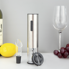 Ouvre-bouteille électrique piles Tire-bouchon automatique Ensemble vin en acier