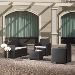 Ensemble jardin rotin COMO Salon Canapé Fauteuils Table polypropylène rotin 4plz