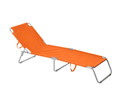 2 pièces chaises longues pliantes en acier 2309 dossier inclinable 4 Positions