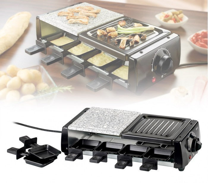 38708 - Appareil à raclette 8 personnes avec deux pierres antiadhésive