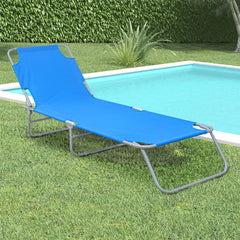 2 pièces chaises longues pliantes en acier 2309 dossier inclinable 4 Positions