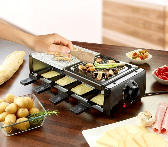 38708 - Appareil à raclette 8 personnes avec deux pierres antiadhésive