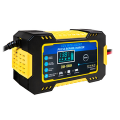 Chargeur Batterie Voiture et Moto Charge Intelligente 12V 6A Câbles et Écran LCD