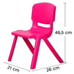 173710 Chaise colorée pour enfants en plastique résistant 26 x 30 x 50 cm