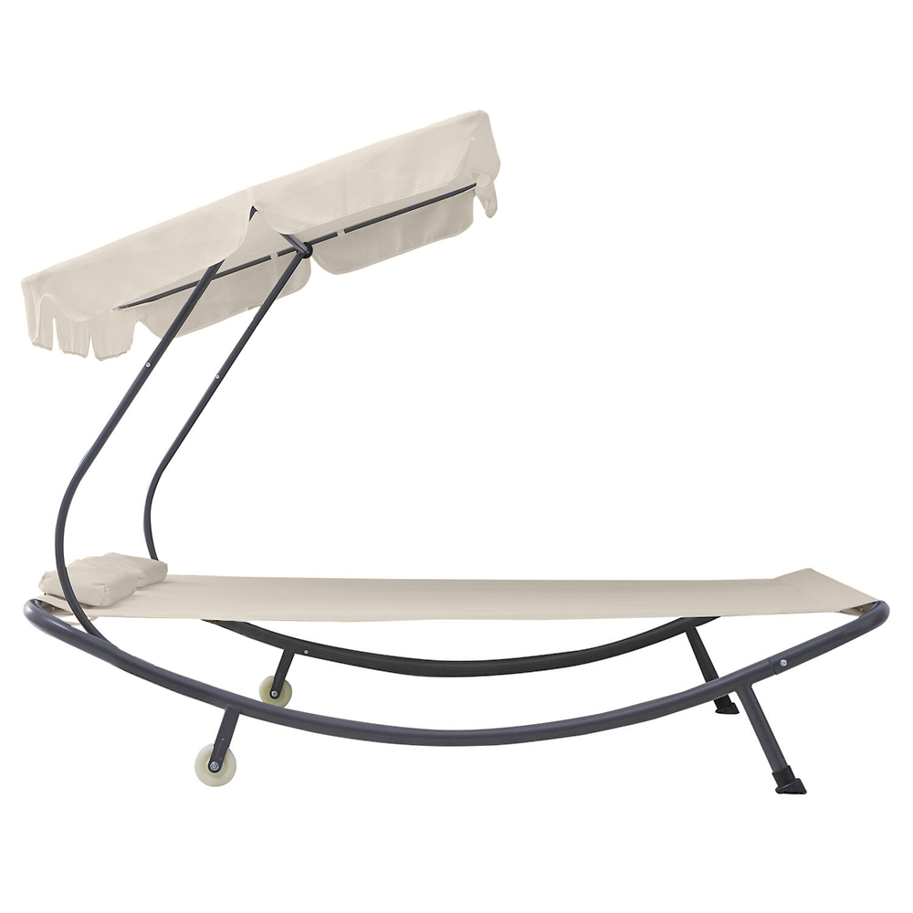 Transat Double Extérieur PARADISE avec Pare-Soleil et Coussins 155x173x200