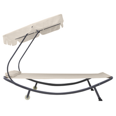 Transat Double Extérieur PARADISE avec Pare-Soleil et Coussins 155x173x200