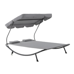Transat Double Extérieur PARADISE avec Pare-Soleil et Coussins 155x173x200