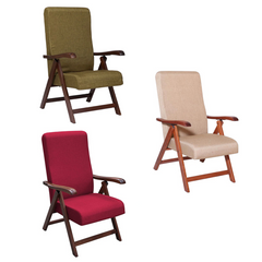 Fauteuil en Bois de Hêtre Noyer Miami MAS272 Dossier Inclinable Relax 65x112x75