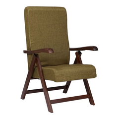 Fauteuil en Bois de Hêtre Noyer Miami MAS272 Dossier Inclinable Relax 65x112x75