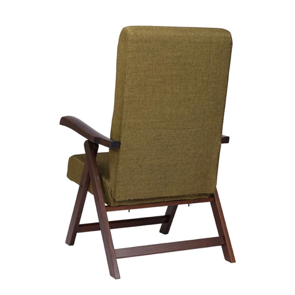 Fauteuil en Bois de Hêtre Noyer Miami MAS272 Dossier Inclinable Relax 65x112x75