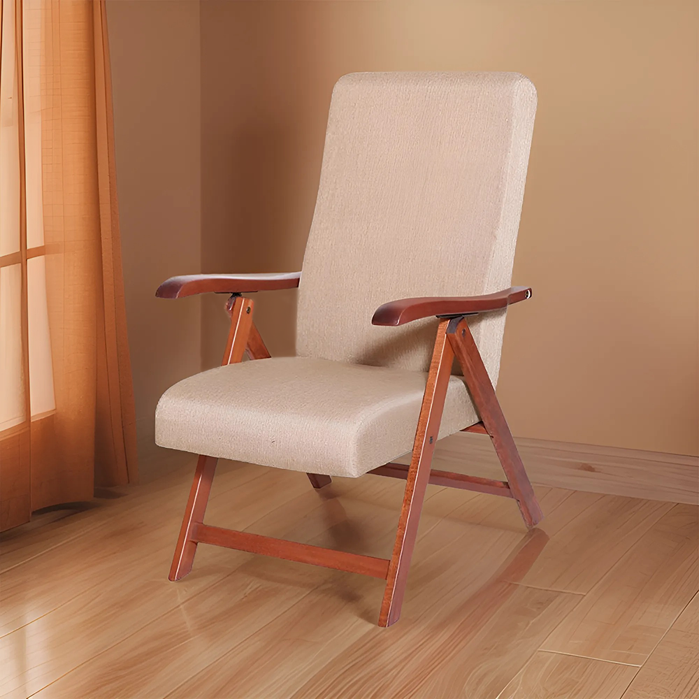 Fauteuil en Bois de Hêtre Noyer Miami MAS272 Dossier Inclinable Relax 65x112x75