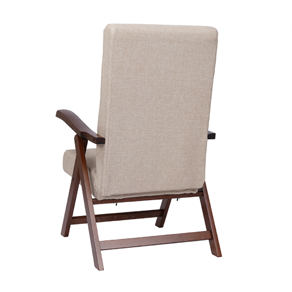 Fauteuil en Bois de Hêtre Noyer Miami MAS272 Dossier Inclinable Relax 65x112x75