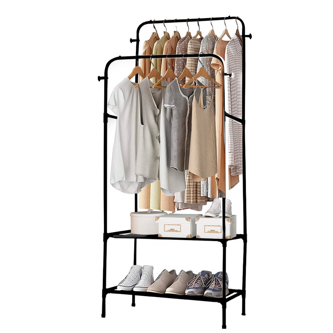 Étagère Multifonction Porte-Manteau et Porte-Manteau en Métal