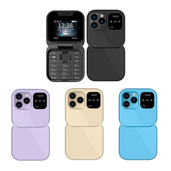 Téléphone de poche pliable 1,77" I16 PRO Double SIM Caméra Bluetooth MP4