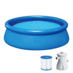 Piscine autoportante ronde avec boudin gonflable PVC BL572 et filtre 305xH76cm